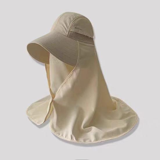 Sun Hat for Women Wide Brim Shawl with Neck Flap And Ponytail Hole Outdoor UV Protection Beach Hat for Fishing Hiking