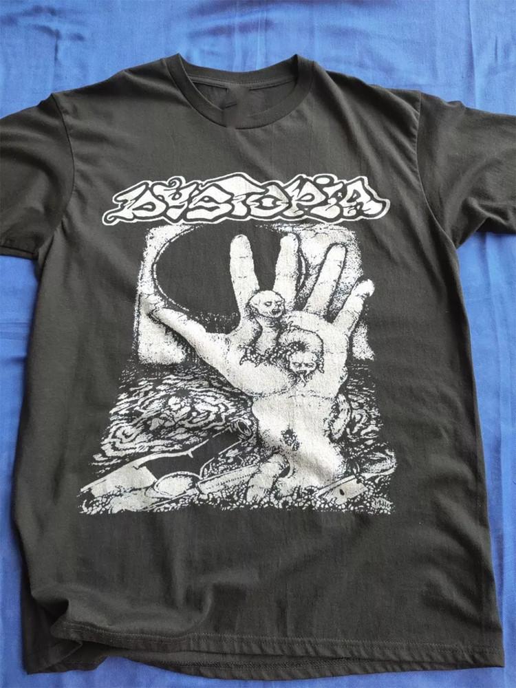 Dystopia band базовая черная футболка с коротким рукавом Унисекс Хлопок ii1076 CAO30 Унисекс Футболка XL
