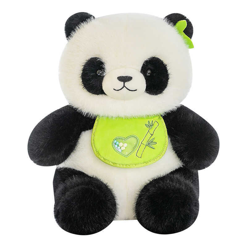 Cute National Treasure Giant Panda Plush Toy Doll Bib Panda Doll Pillow Living Room Ornament Rag Doll Gift