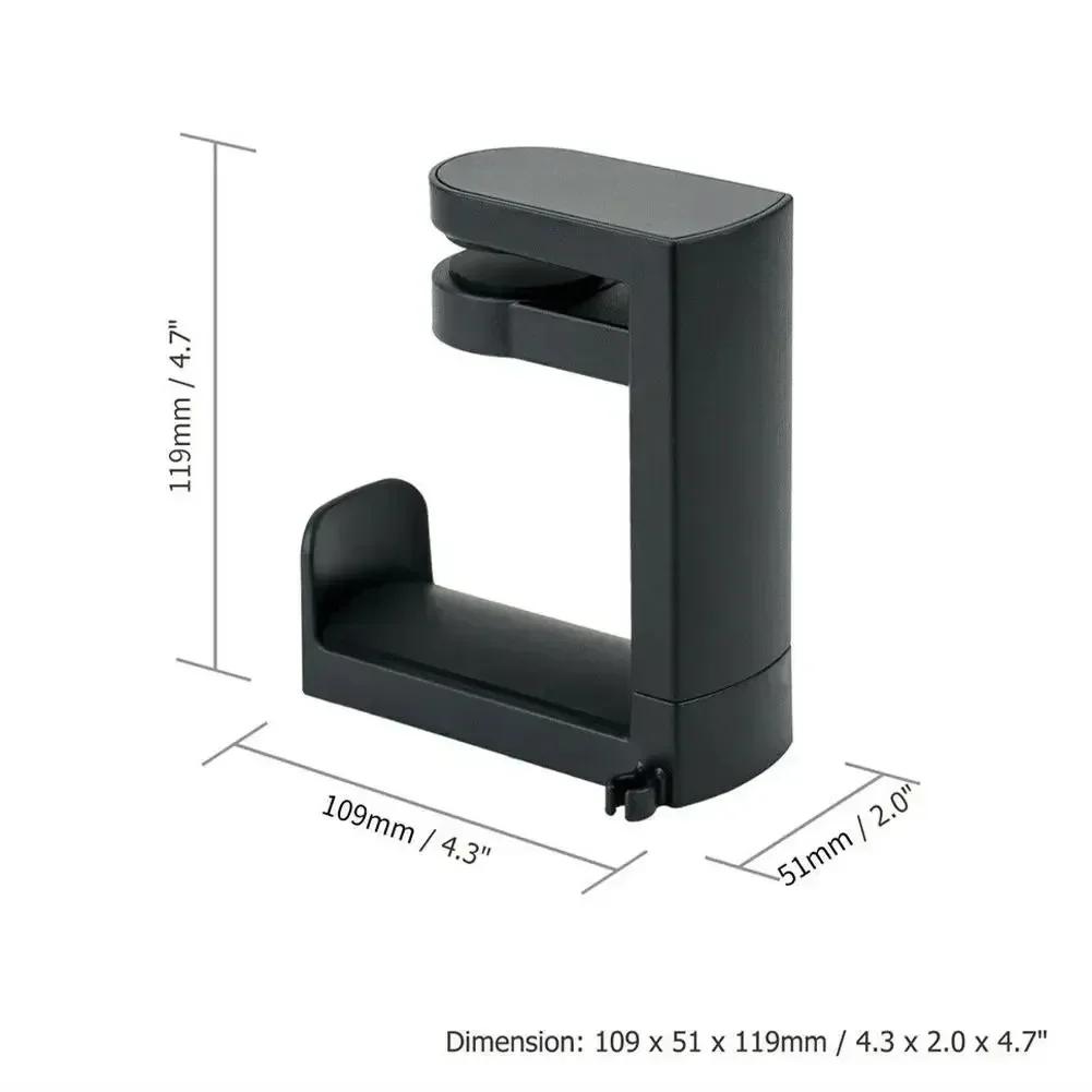 360 Rotation Headphone Hook Holder Gaming Headset Stand PC Adjustable Headphone Bracket Desk Hanger with Cable Clip Universal