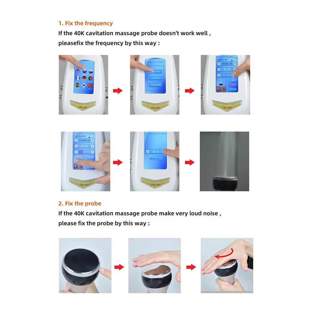 Latest 40KHz Ultrasonic Cavitation Vacuum Beauty Machine Skin Tightening Slim Silhouette Home Use Ergonomic Design
