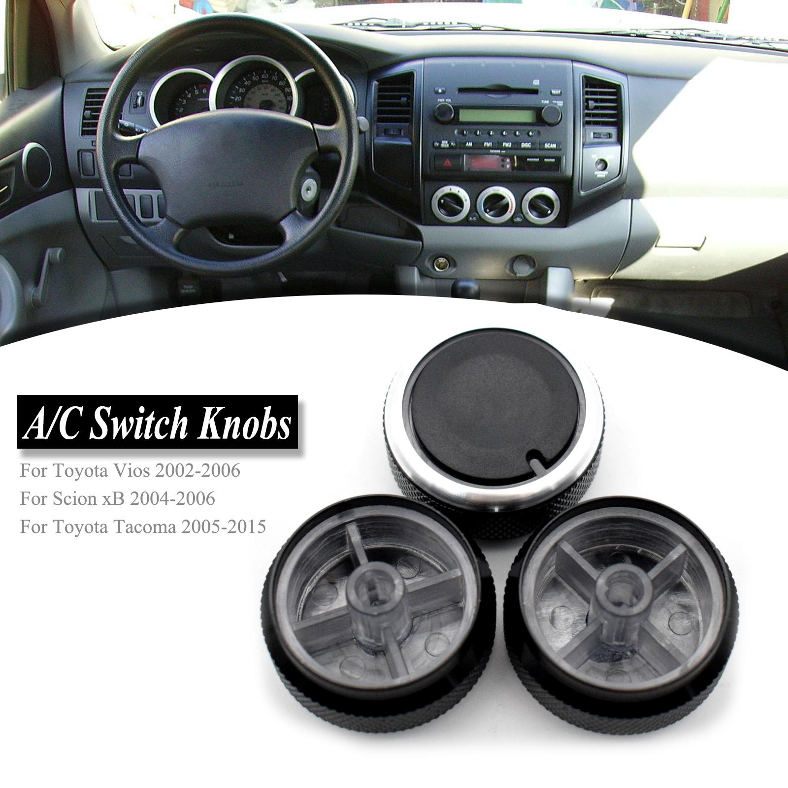 

3X для Toyota Tacoma Platz Vios Vitz Yaris Echo Scion xB AC Нагревательная ручка Кондиционер Алюминиевый переключатель управления A/C Нагревательные ручки