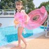 Cute Transparent Duck Swimming Ring for Children Kids Inflatable Baby Bath Swim Circle Floating Seat Ring Swimming Pool Toys