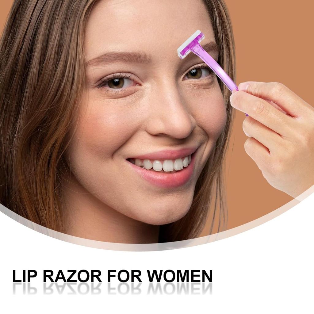 12PCS Eyebrow Trimmer Razors, Facial T Shape Shaver Tool for Eye Brow, Face Razors for Women, Eyebrow Trimming Kit for Girls, Safe and Easy Peach