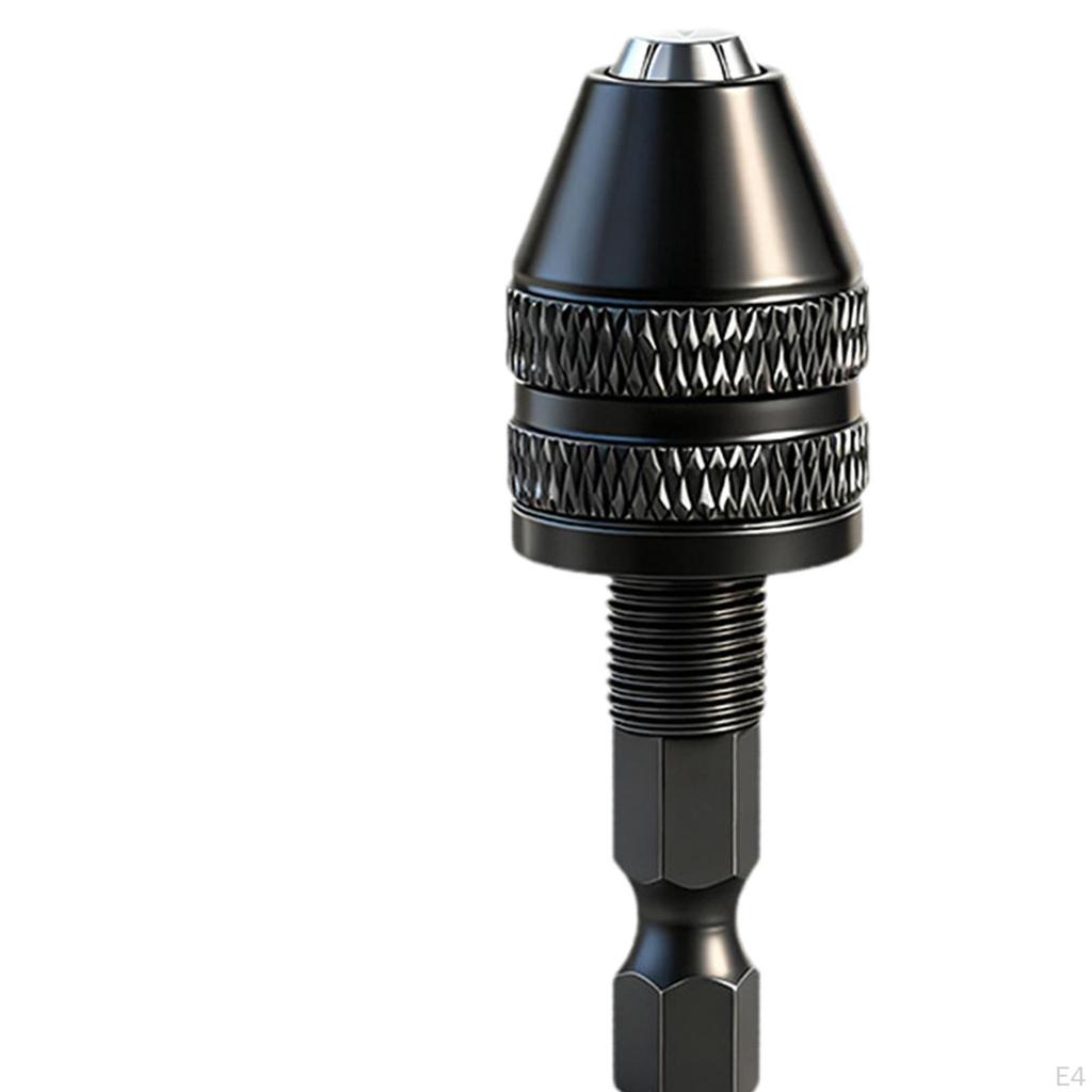 3 Jaw Keyless Chuck Hex Shank Three Aluminum Alloy Screwdriver Adapter Converter