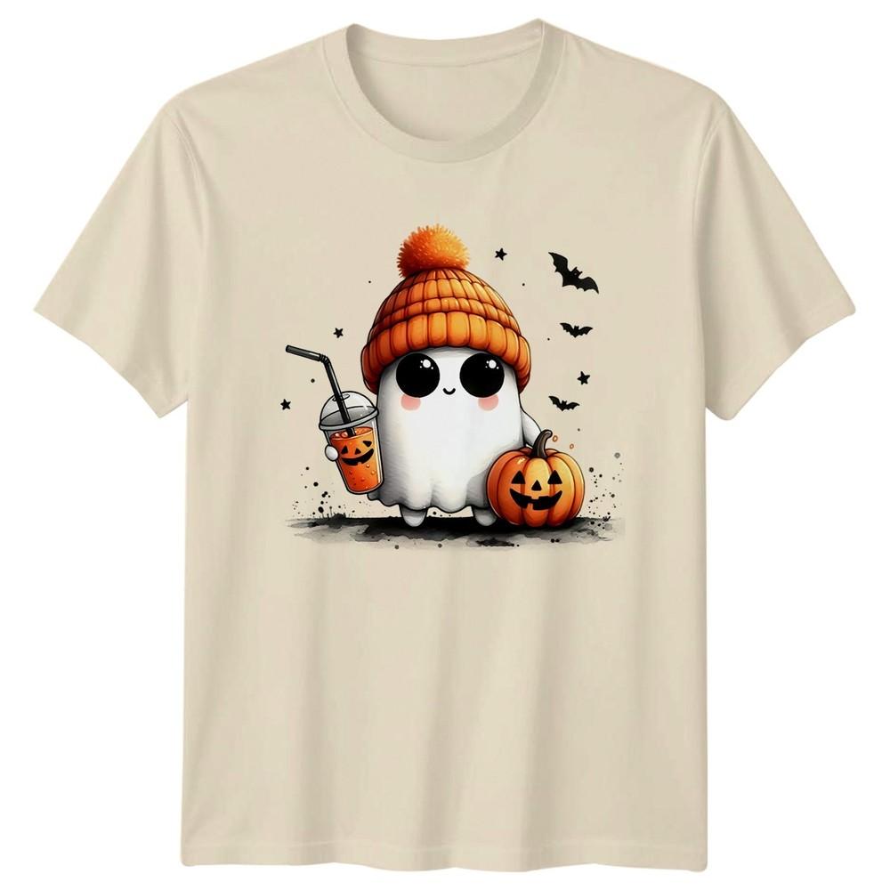 Cute Ghost Halloween Pumpkin Unisexs Unisexs Graphic Tee Spooky Unisex TShirt