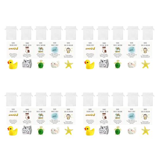 Employee Appreciation Gifts Bulk for Coworkers Thank You Gift Set with Inspirational Note Cards And Resin Animals for Office Volunteer Staff Teachers
