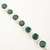 Green Onyx Gemstone 925 Sterling Silver Jewelry Handmade Adjustable Bracelet 9" RB-7-12