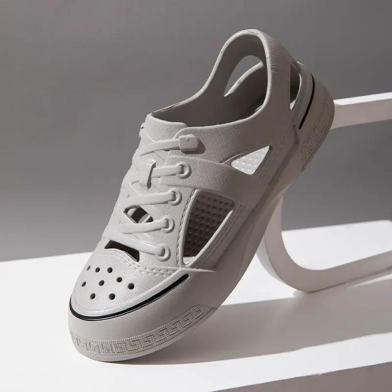 Fashion Closed Toe Men's Sandal with Platform Height Hole Shoes Buy High Quality New Summer Low Price Luxury H Open Daily Use Male Shoe