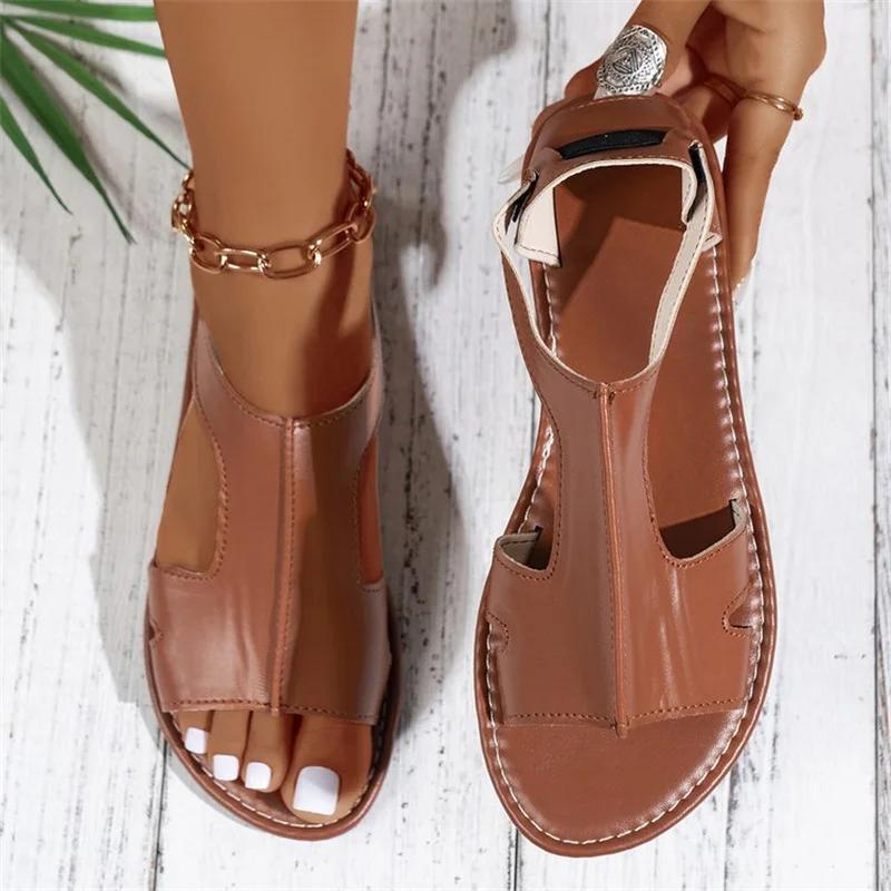 Fashion Summer Women Flat Sandals New Fashion Shallow Sandals Comfortable Lightweight Outdoor Beach Shoes for Women Sandalias De Mujer