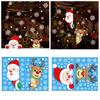 Art Xmas Decor Snowflake Decals Christmas Window Stickers Shopwindow Ornament Santa Claus Reindeer