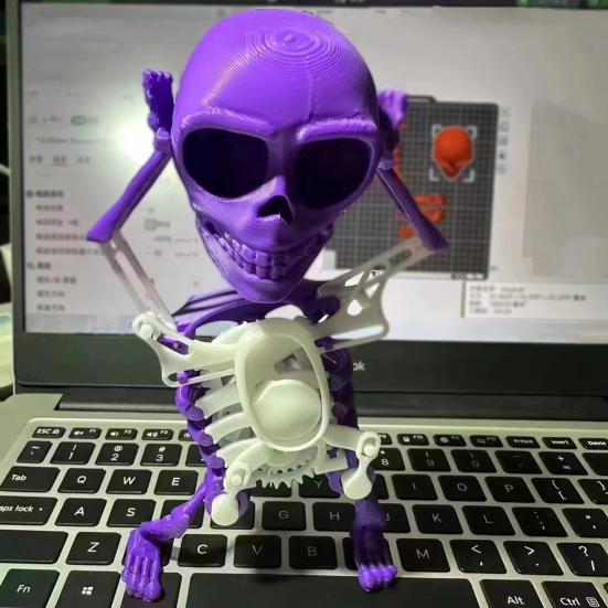 Aufziehbares tanzendes Skelett-Spielzeug, keine Batterie erforderlich, für Kinder, Kleinkinder, Desktop, Mini-3D-Druck, schüttelnder Schädel, Puppe, Frühling, Uhrwerk, Spielzeug, lustiges Geburtstagsgeschenk