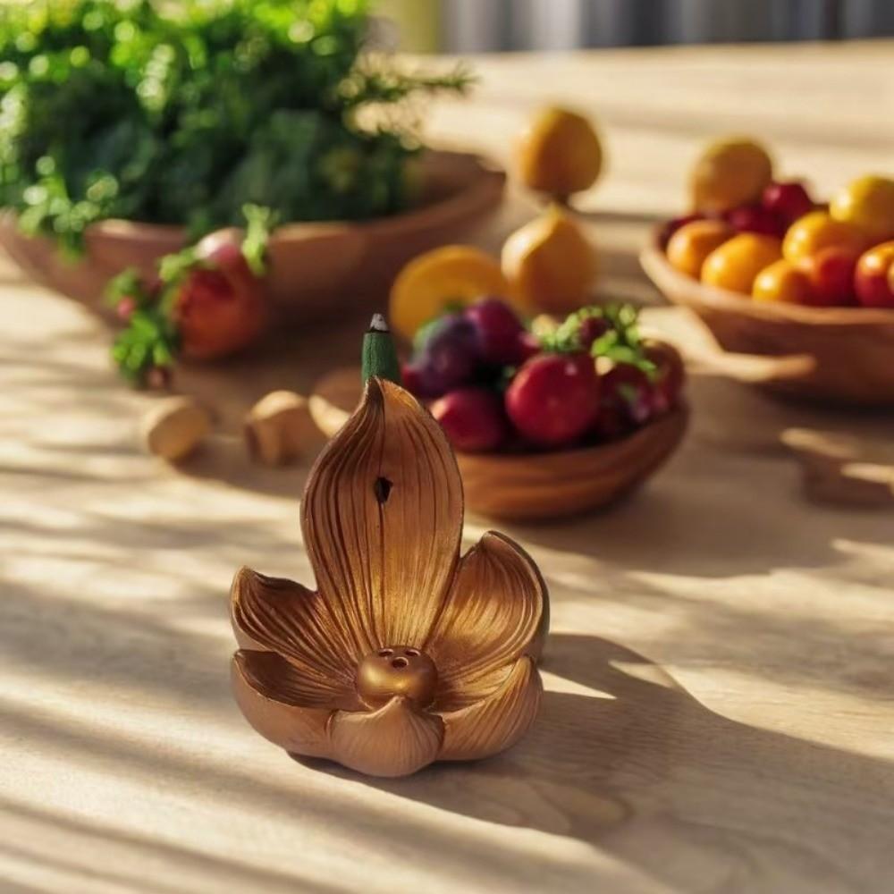 Lotus Line Rökelsefat Hartsrökelsehållare Rökelsebrännare Pinnställ Tempel Yogastudios