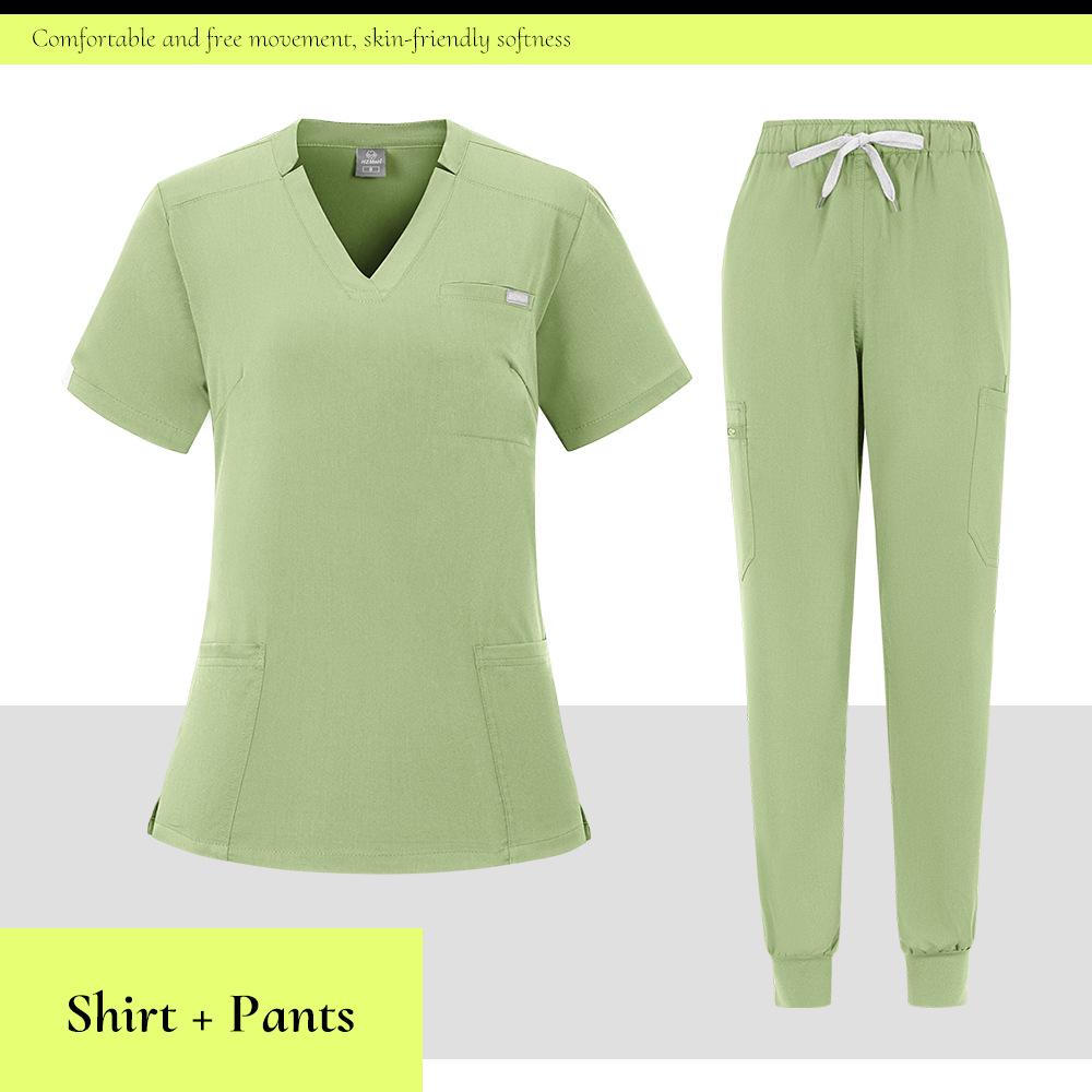 Women's Short Sleeve Dental Clinic & Beauty Salon Nurse Uniform