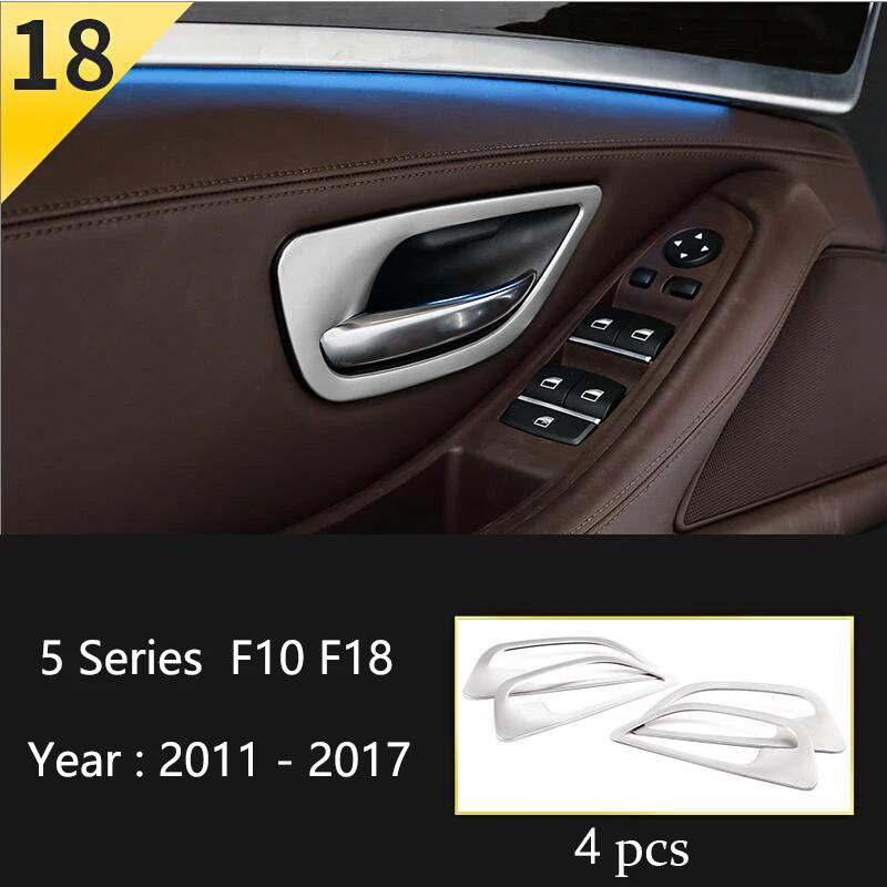 Matte Car Styling Interior Door Audio Stereo Speaker Sequ Decorative Cover Trim For BMW 5 Series F10 F11 F18 Auto Accessories