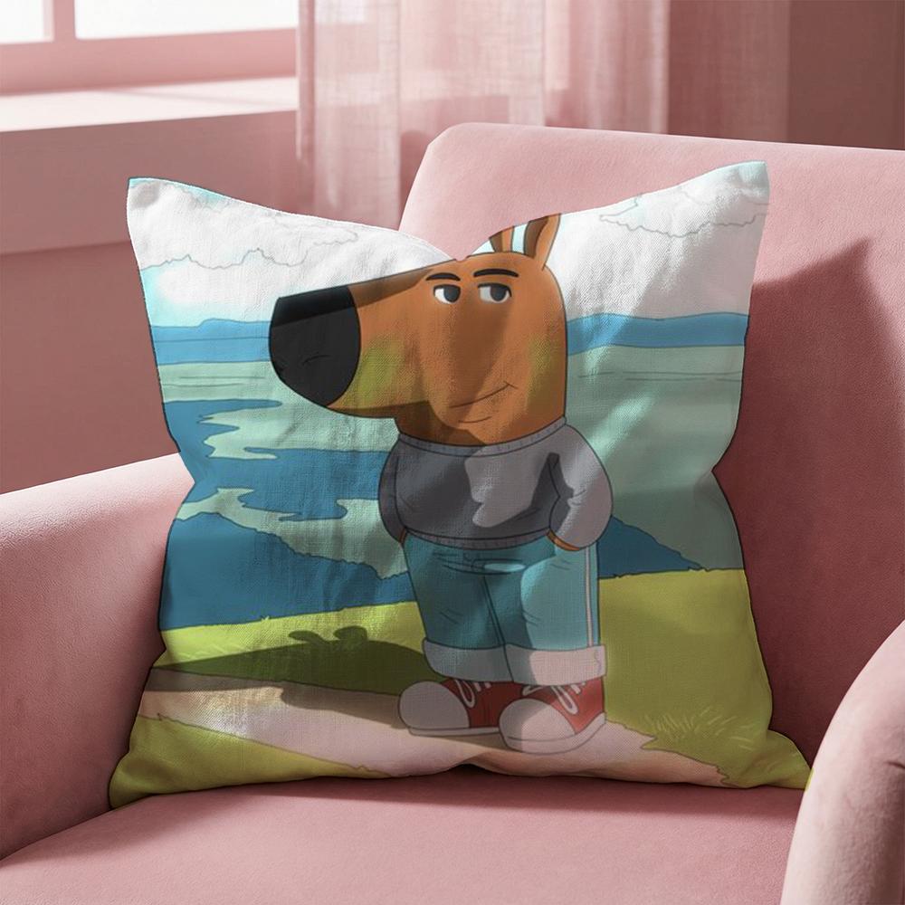 Cute chill guy Cushion Cover Multi-Scene Pillow Cover for Home & Car - Reversible, Soft & Durable for Daily Use