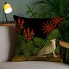 Short Plush Material Pillowcasecheetah Llama Leopard Jungle Pillow Case Custom Printed Brushed Fleece Pillow, Baby Skin-Touch, E