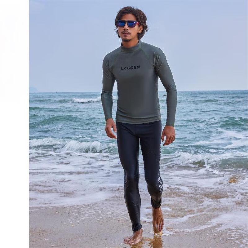 Men s Quick-Dry Long-Sleeve Swimsuit L