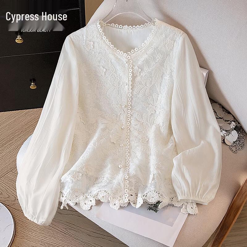 Women s Elegant Long Sleeve Lace Blouse L