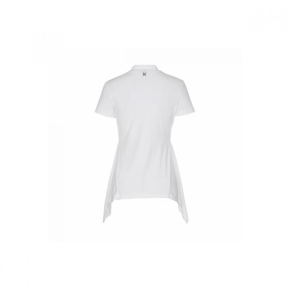Bermudagrass Tencel Long Drape Top White