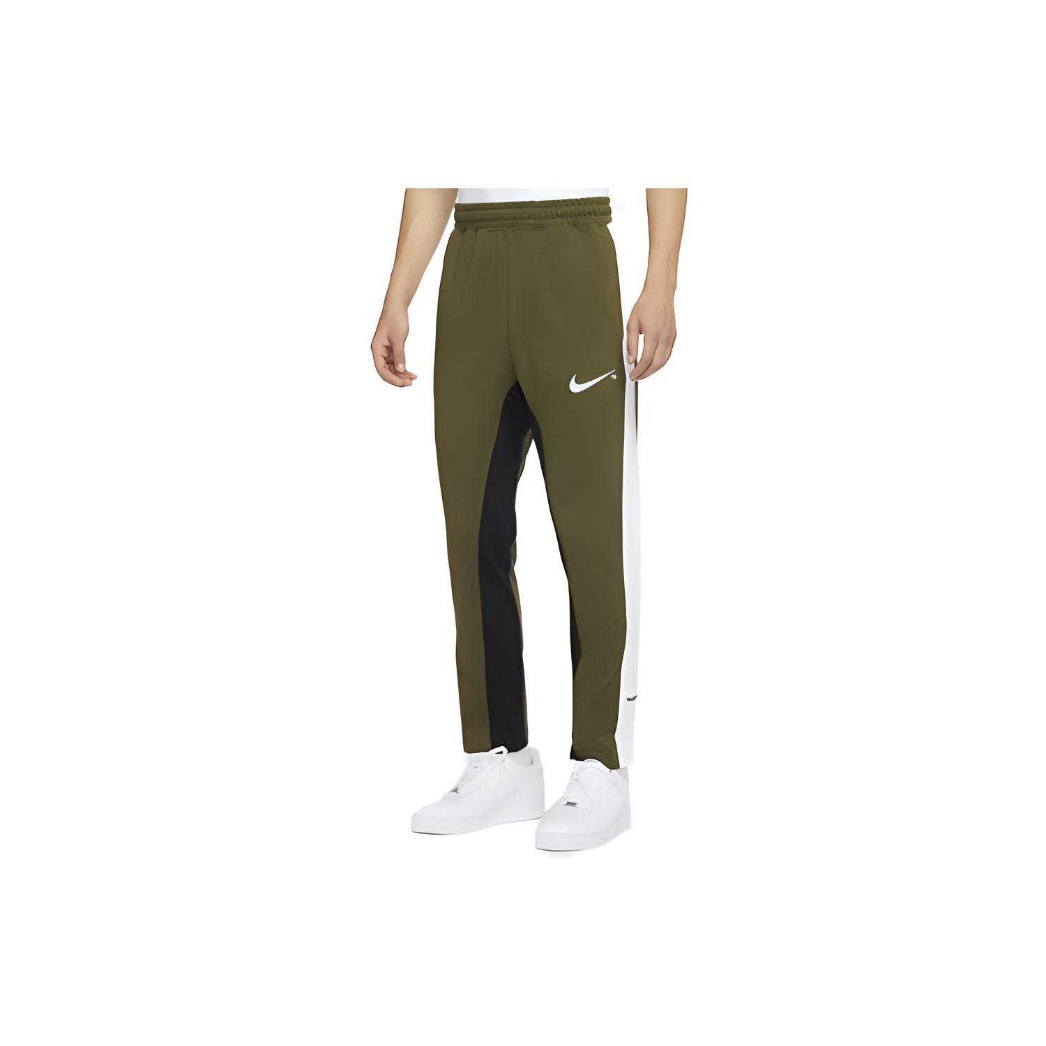 Men s Nike Sportswear Swoosh Contrast Color Stitching Knit Sports Pants/Trousers/Joggers Army Green DD5988-326 XL