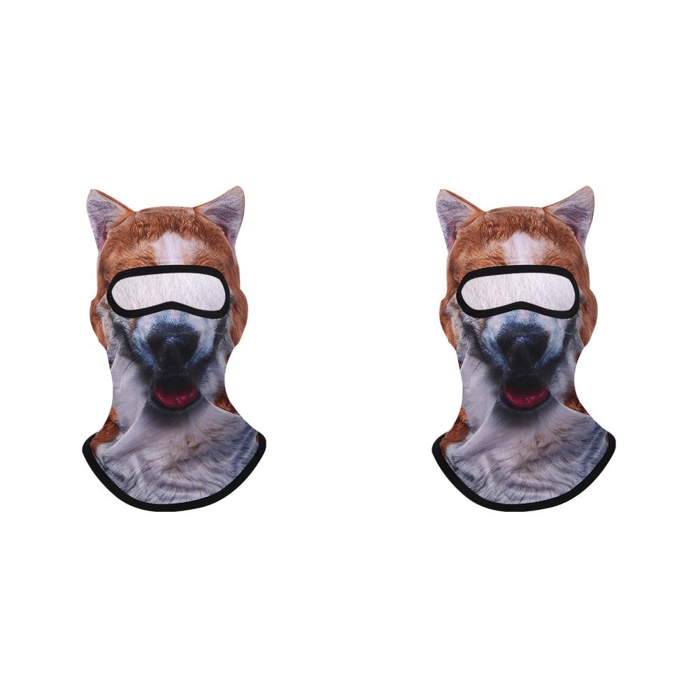 5/1 Stück 3D Stehohren Tier Sturmhaube Gesichtsmaske für Musikfestivals Raves Ski Cosplay Party Outdoor Sonnenschutz Sturmhaube Hut