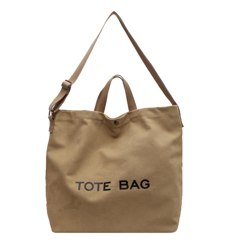 

Женская повседневная сумка-тоут, большая вместимость, холщовая винтажная сумка через плечо, регулируемый ремень, простая сумка с верхней ручкой, женская сумка для поездок на работу хаки