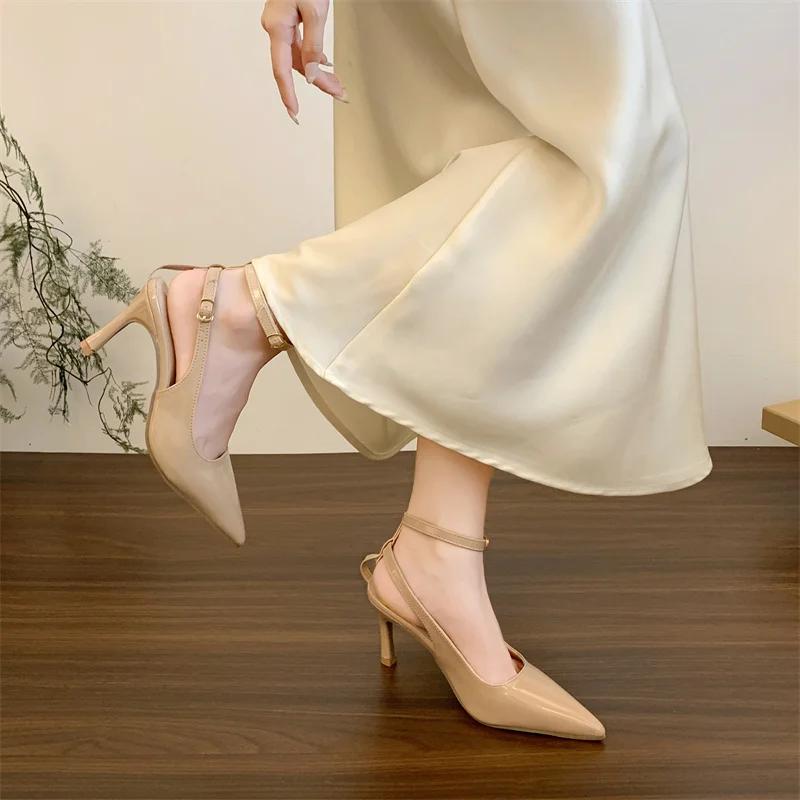 Fashion Summer Pointed Toe Women Sandals Fashion Ankle Strap Ladies Outdoor Dress High Heel Gladiator Sandalias