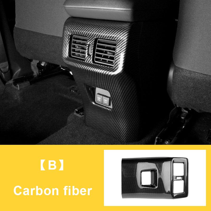 For Toyota RAV4      2024 XA50 ABS Carbon Car Rear Air Condition Outlet Vent Frame Cover Trim Accessories