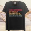 Daily Wear Summer For Man tshirt I Like Cooking My Family And My Pets Commas Save Lives Short Sleeve Cotton Round Neck