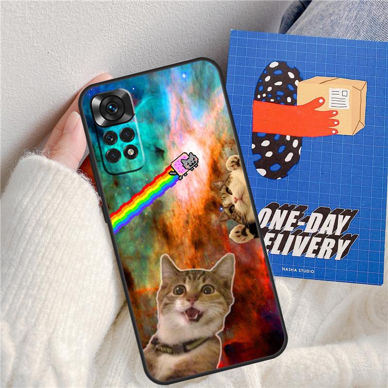 Space Happy Cats Funda For Xiaomi Redmi Note 11 9 10 12 13 14 Pro 9S 10S 11S 12S Redmi 13C 10C 12C 14C Case