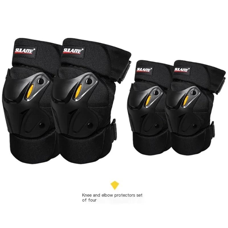 Motorcycle Knee Pads Set Anti-fall Motorbike Riding Elbow Guard Protection Outdoors Riding Motorcycle Knee Pads Adjustable