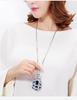 2025 Korean Style Crystal Sweater Necklace: Long Sparkling Diamond Pendant for Autumn & Winter