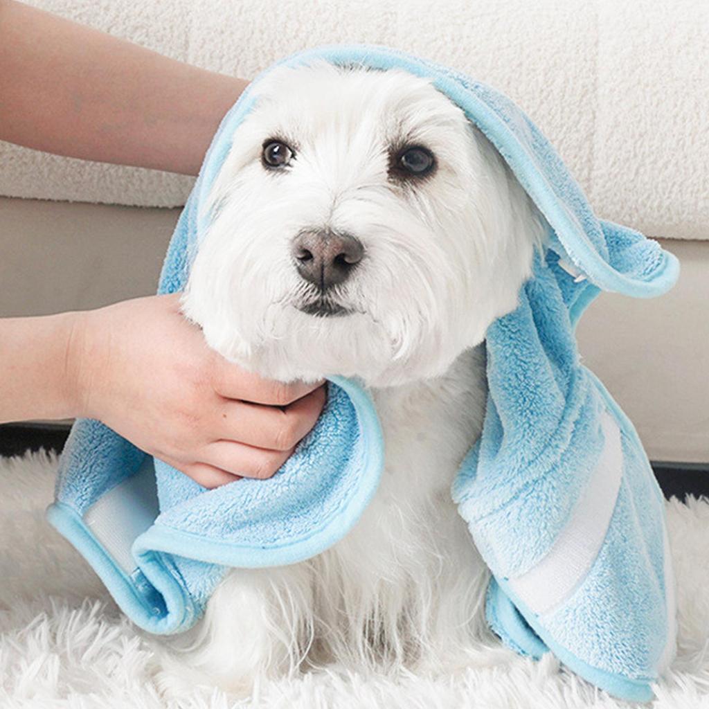 Dog Drying Towel Dog Drying Coat Absorbent Pet Grooming Clothes Shower Blanket For Bathing Cat Puppy Winter Home Outdoor Pool