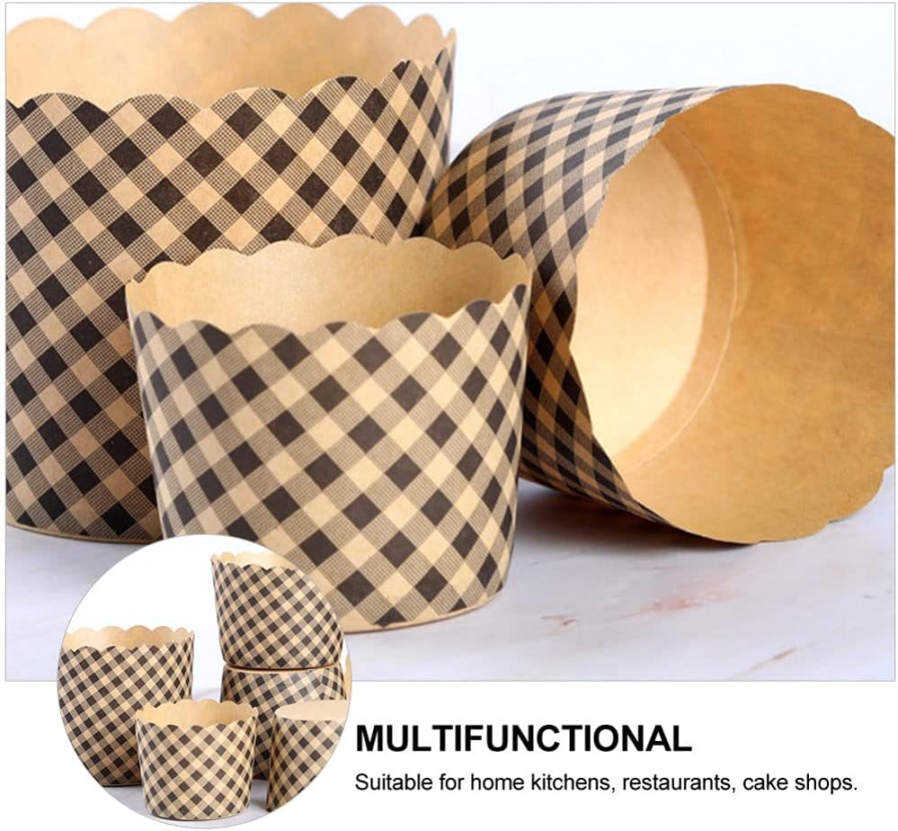 100Pcs Kraft Paper Muffin Paper Cups Mini Cupcake Liners Oil- Proof Greaseproof Paper Baking Wrappers Cake Baking Cup Cases