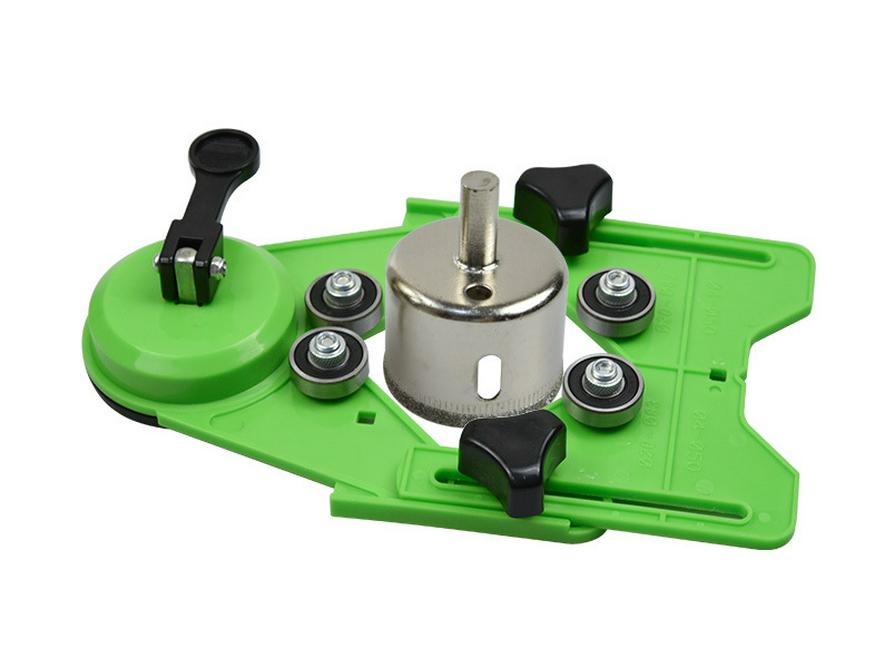 Multi-Function Glass Tile Locator & Drill Guide with Suction Cup