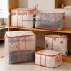 Large Capacity Cotton Quilt Storage Bag with Clear Window and Dustproof, Moistureproof Design for Bedroom or Dormitory.