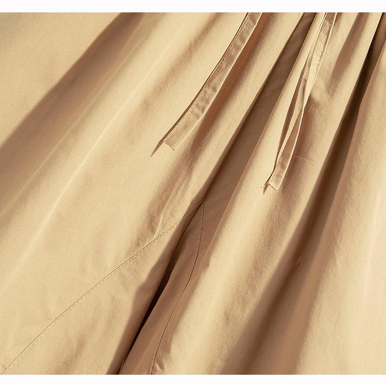 Women's Khaki Wide-Leg A-Line Shorts - Summer 2025 Collection, Loose Fit, Lightweight, Large Size, Five-Point Length