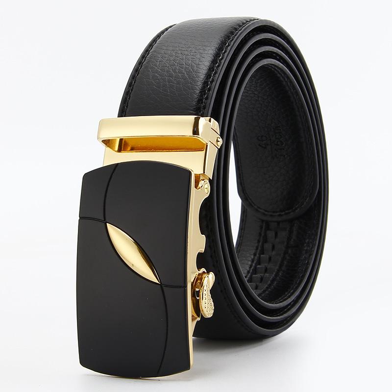 Microfiber Open Edge Automatic Buckle Belt Men's Casual Belt Men's Trouser Belt