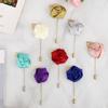 8Pcs Fashionable Handmade Brooch Lady Men Corsage Jewelry for Bridal Wedding Prop Decoration