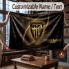 Custom Name Flannel Throw Blanket Athletic Bilbao FC Pattern Warm Home Decoration