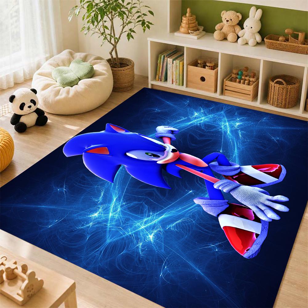 Sonic Hedgehog Carpet Bath Mat Plush Rug Small Rug Living Room Rug Bedroom Rug Machine Washable