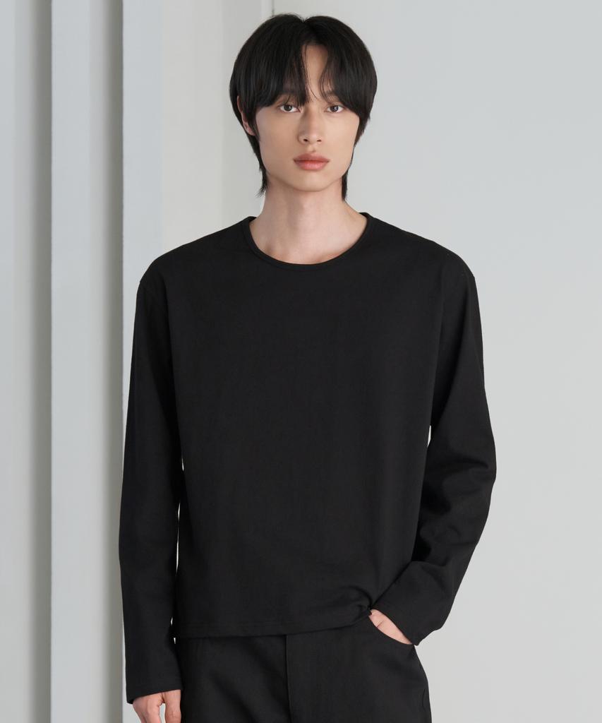 HYOJI 26 Fw U-Neck Long Sleeve Crop T-Shirt (3 Colors)