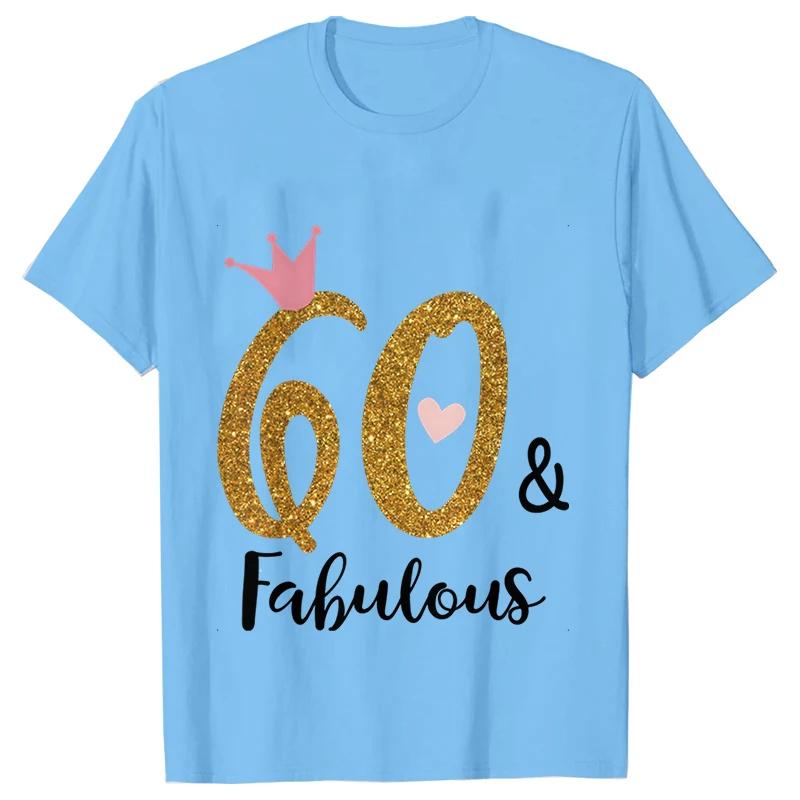 

30-й/40-й/50-й/60-й Потрясающая футболка с графическим принтом Женская одежда Эстетичные топы Харадзюку Футболки в подарок на день рождения для женщин 4XL