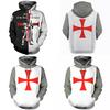 Vibrantly Designed Unisex Knights Templar Cosplay 3d Print Pullover Casual Sweater