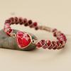 BLINGBAY ქალის სამაჯური New Emperor Stone Heart ორმაგი ხელით ნაქსოვი სამაჯური რეგულირებადი სამაჯური გოგონების წვეულების დაბადების დღის სამკაულები საჩუქარი