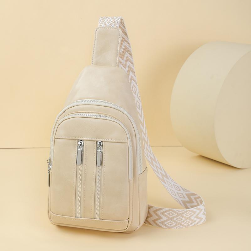 Soft Leather Chest Bag Women Crossbody Bag Large Capacity Shoulder Bag