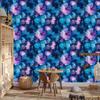 Wallpaper Ink blue, navy blue, purple and turquoise 50x1000