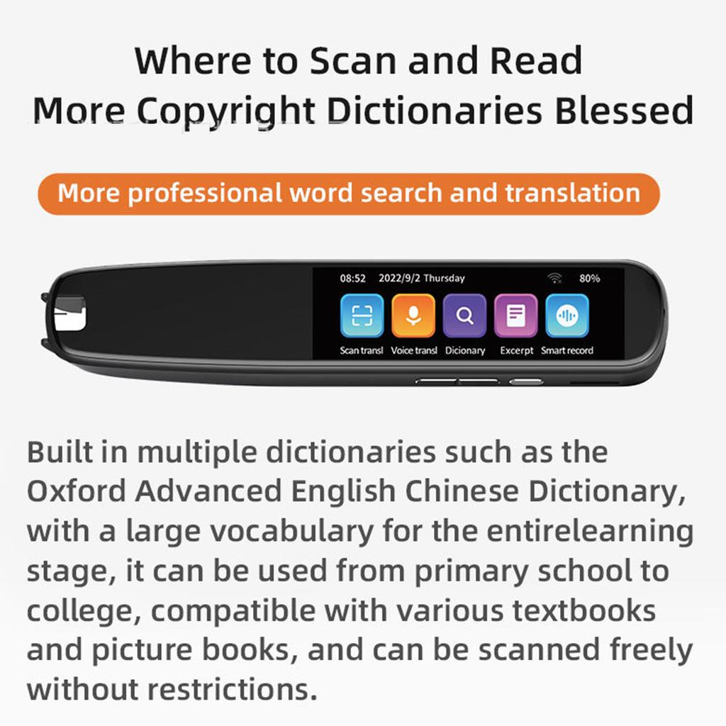 New 2.99in Scanning Translation Pen 2MP Smart HD WiFi 131 Language Translator Device Dictionary Pen for Language Learners