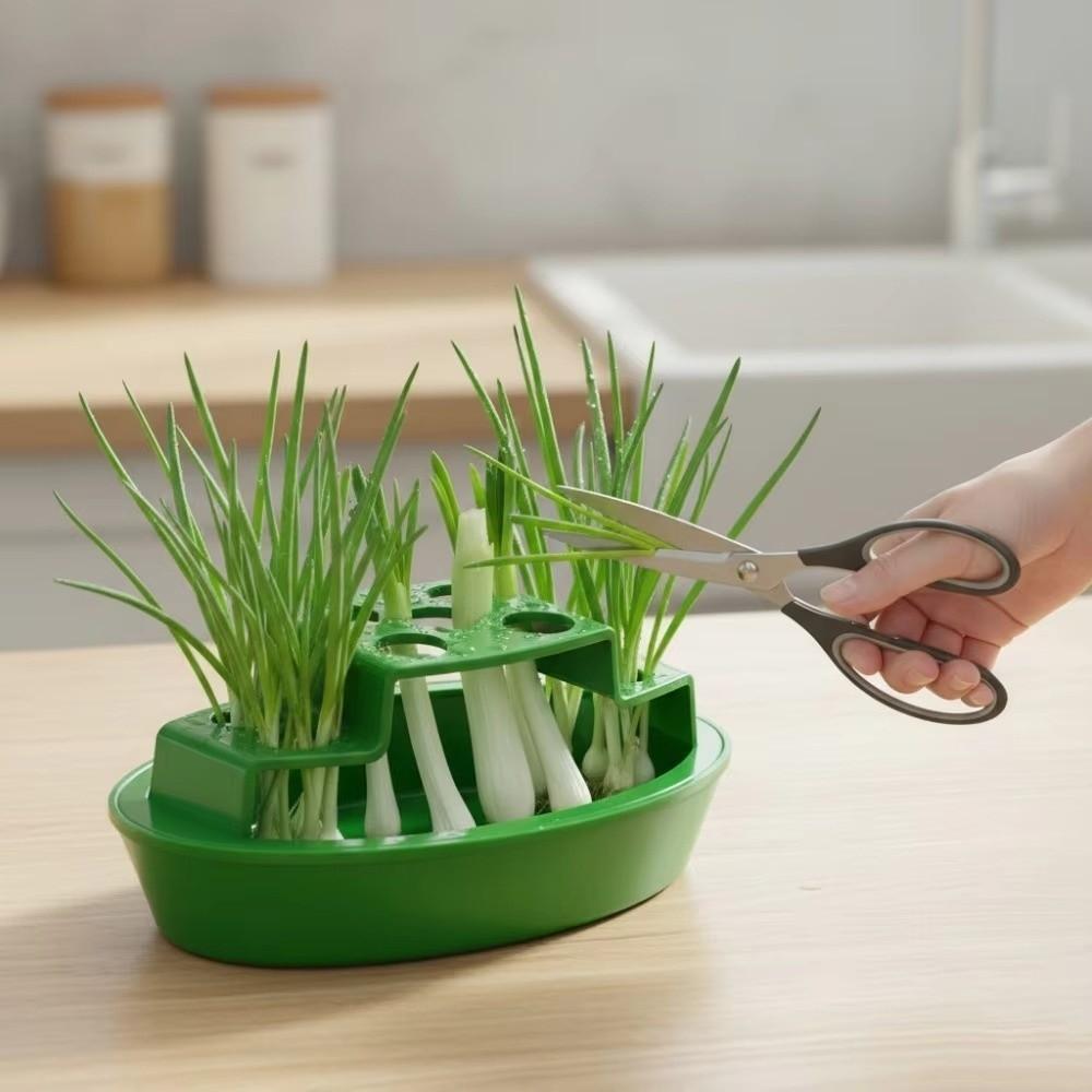 9 Slots Hydroponic Planter Plastic Automatic Watering Chives Seedling Tray Built-in Water Reservoir Soil-Free